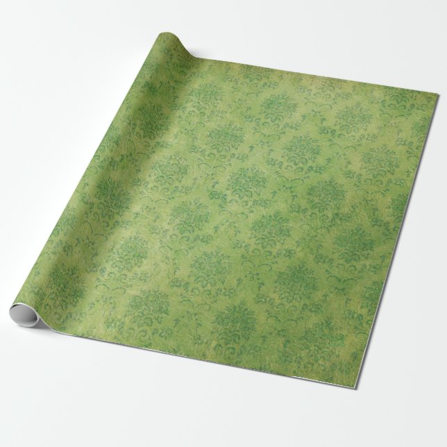 Papier Cadeau texture modèle verte Arrière - plan (Déroulé)