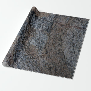 Papier Cadeau Texture noire rouge en pierre de granit