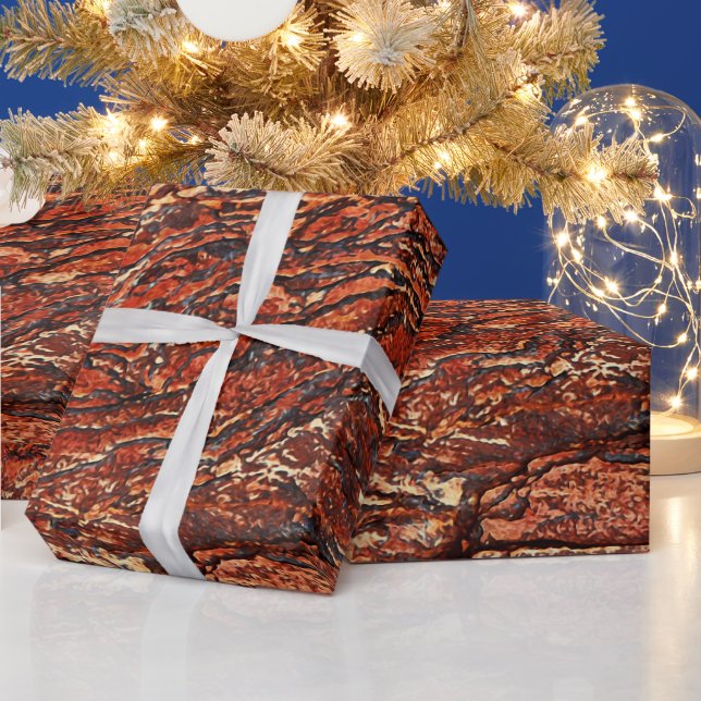 Papier Cadeau Texture Red Rock (Vacances)