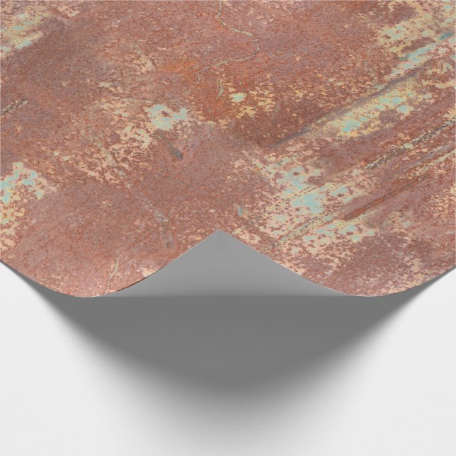 Papier Cadeau Texture rouillée en métal (Coin)