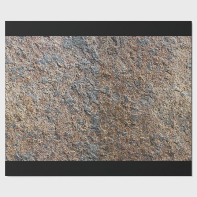 Papier Cadeau Texture rustique de pierre d'ardoise de géologie (Couture)
