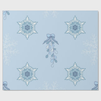 Papier Cadeau Textures de fond à motif de flocon de neige niais