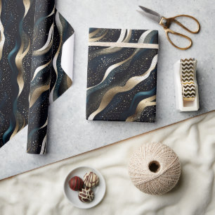 Papier Cadeau Textures élégantes de dunes de sable scintillantes