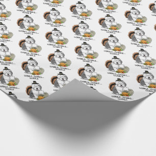 Papier Cadeau Thanksgiving Old English Sheepdog (Gris 1) Fun