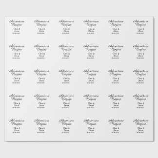 Papier Cadeau The adventure begins wedding couple name datsimple