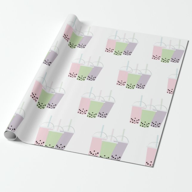 Papier Cadeau Thé de bulles (Déroulé)