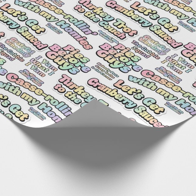 Papier Cadeau The Holiday Feast Fun Wrapping Paper (Coin)