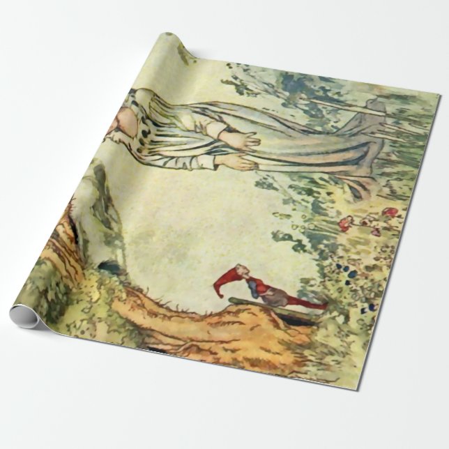 Papier Cadeau "The Secret Garden" Art poilu de Charles Robinson (Déroulé)