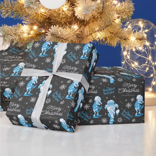 Papier Cadeau THE YEAR WITHOUT A SANTA CLAUS™ Snow Miser Pattern (Vacances)