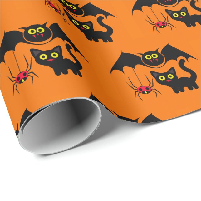 Papier Cadeau Théème d'Halloween (Coin rond)