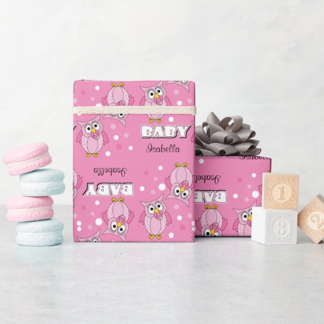 Papier Cadeau Thème Baby shower Pointe Pointe Rose (Baby Shower)