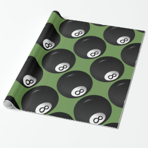 Papier Cadeau Thème de billard Eight Ball