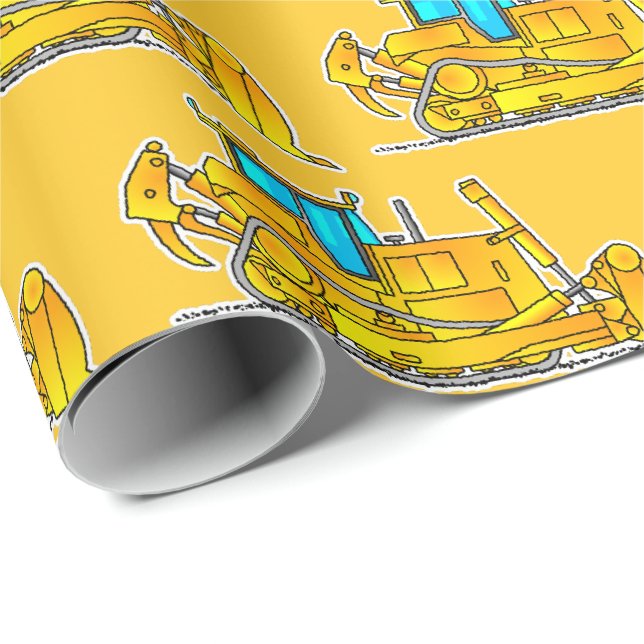 Papier Cadeau Thème de construction du papier à enveloppement à  (Coin rond)