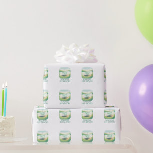 Papier Cadeau Thème de golf personnalisé
