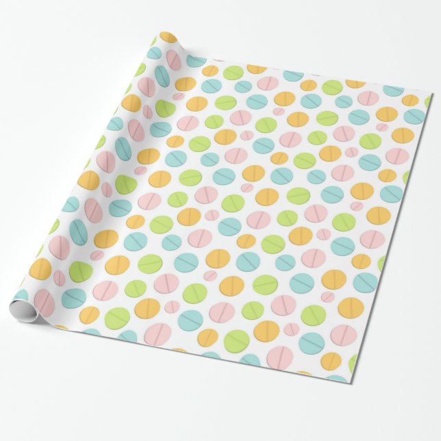 Papier Cadeau Thème de la pilule infirmière (Déroulé)