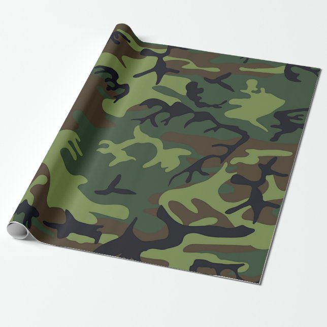 Papier Cadeau Thème de l'armée (Déroulé)