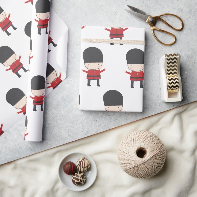 Papier Cadeau Thème de Londres Garde royale (Artisanat)