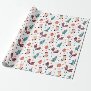 Papier Cadeau Thème de Noël mignon