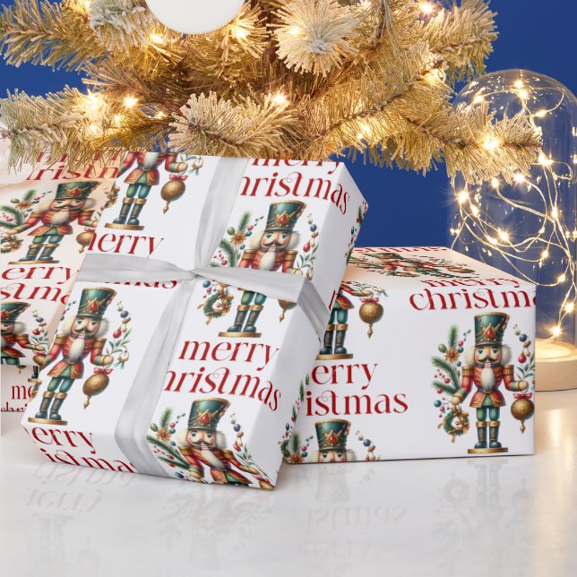 Papier Cadeau Thème de Noël Nutcracker Motif (Vacances)