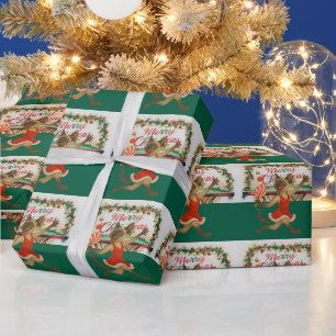 Papier Cadeau Thème de Noël Ping Pong pour amateurs de chats sia