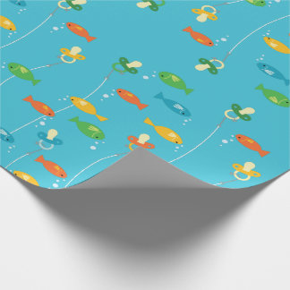 Papier Cadeau Thème de poisson Baby shower de pêche pour pêcheur