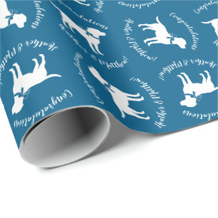 Papier Cadeau Thème Labrador - Baby shower de chien Blue Lab
