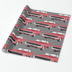 Papier Cadeau Thème Mens Classic Car