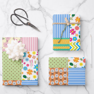 Papier Cadeau Thème Motif de couture de la surface de la feuille