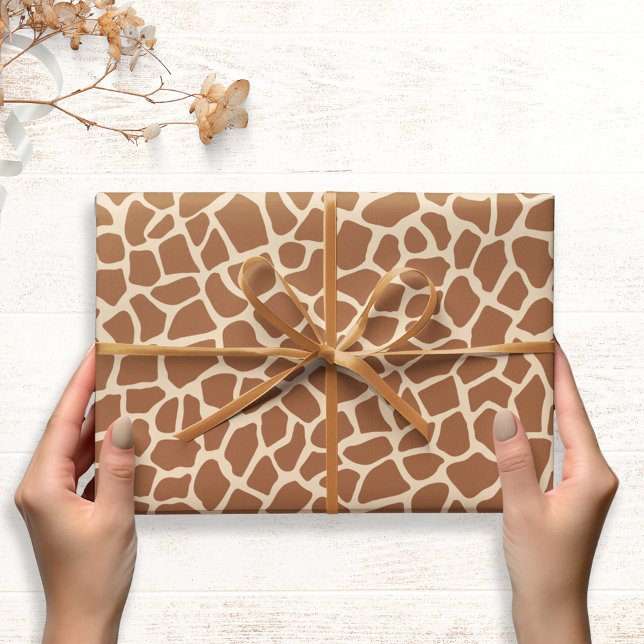 Papier Cadeau Thème Safari Poster de animal de Giraffe Lumière (Créateur téléchargé)