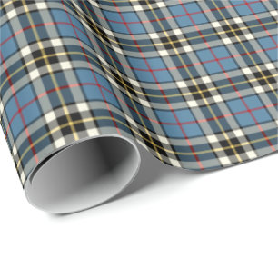 Papier Cadeau Thompson Clan Bleu Robe Formelle Tartan
