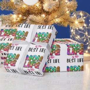 Papier Cadeau Tie Dye Maman La vie est la meilleure vie
