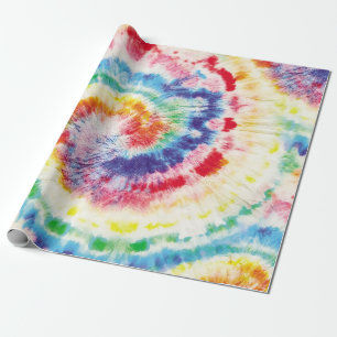 Papier Cadeau Tie Dye Swirl. Motif de Tiedye sans couture. Fabr