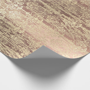 Papier Cadeau Tiffany Foxier Rose rose Blush Damask Bois Rustiqu