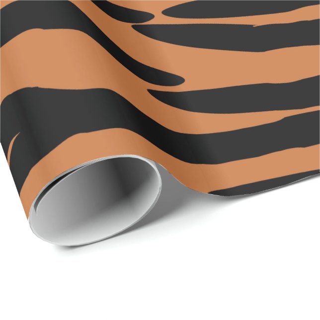 Papier Cadeau Tiger Motif de peau (Coin rond)
