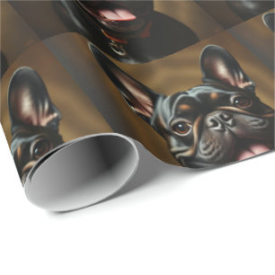 Papier Cadeau Tigré Frenchie Bouledogue Français Chien Animal De