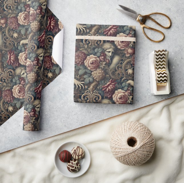 Papier Cadeau Timelapse - Bandana florale gothique (Artisanat)