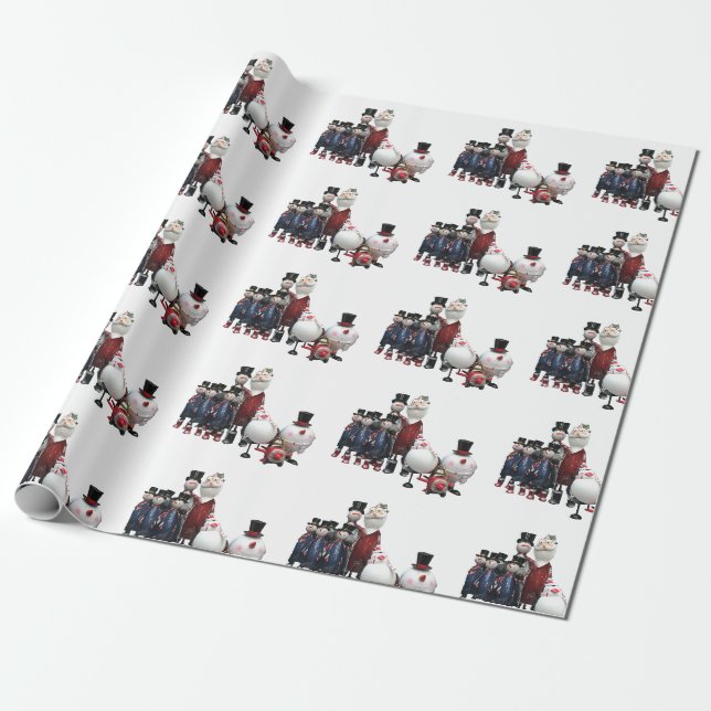 Papier Cadeau Tin Choir Chiffres Traditionnels (Déroulé)