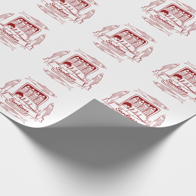 Papier Cadeau Tin de sardines pop art (Coin)