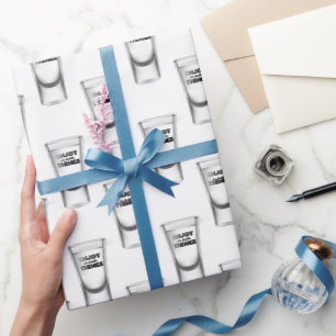 Papier Cadeau Tirer Des Glaces Sur Du Blanc Avec Du Texte