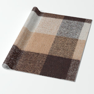 Papier Cadeau Tissu en laine Brown à damiers plaid. tartan 