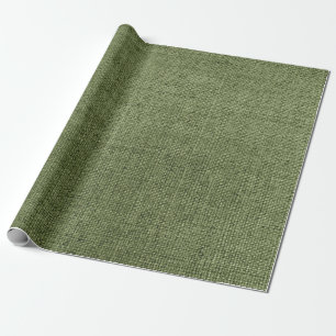 Papier Cadeau Toile de jute verte