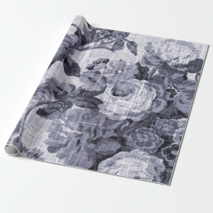 Papier Cadeau Toile florale Vintage Mulberry Tone No.4