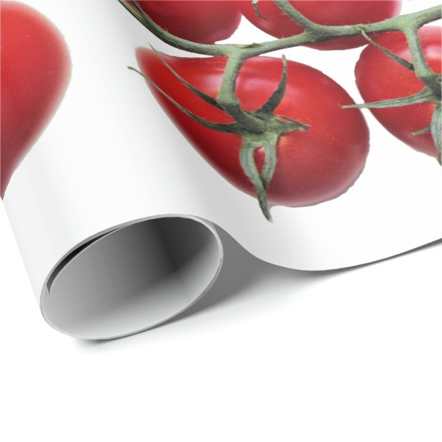 Papier Cadeau Tomates sur la vigne (Coin rond)