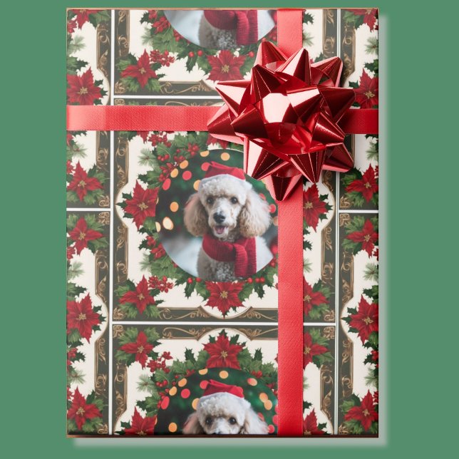 Papier Cadeau Ton chien de Noël Photo Red Green (Créateur téléchargé)