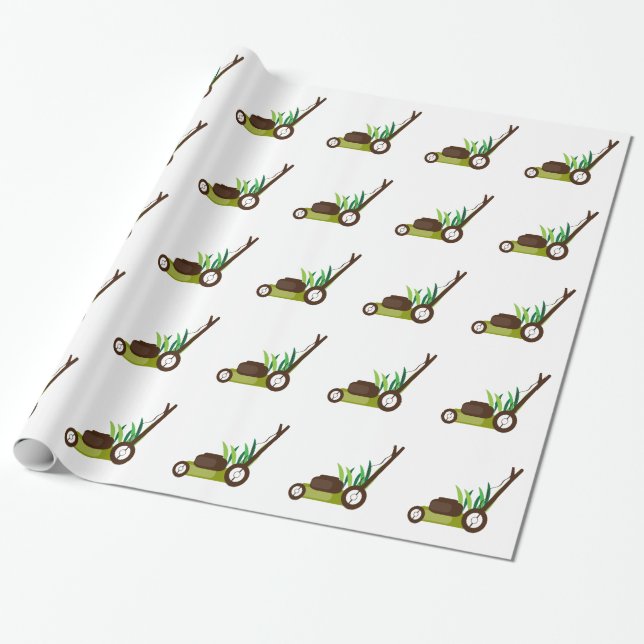 Papier Cadeau Tondeuse à gazon (Déroulé)