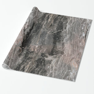 Papier Cadeau Tons Gris Marbre Texture Effet
