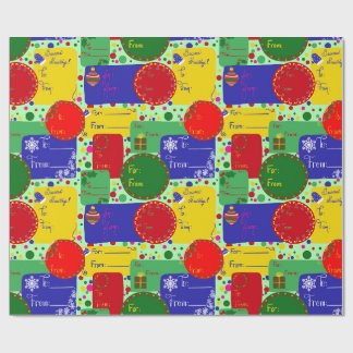 Papier Cadeau Tons of Tags Holiday Wrapping Paper 