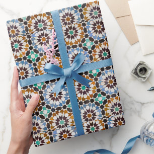 Papier Cadeau Tons Terre Vintages Rétro Mi-Siècle Moderne