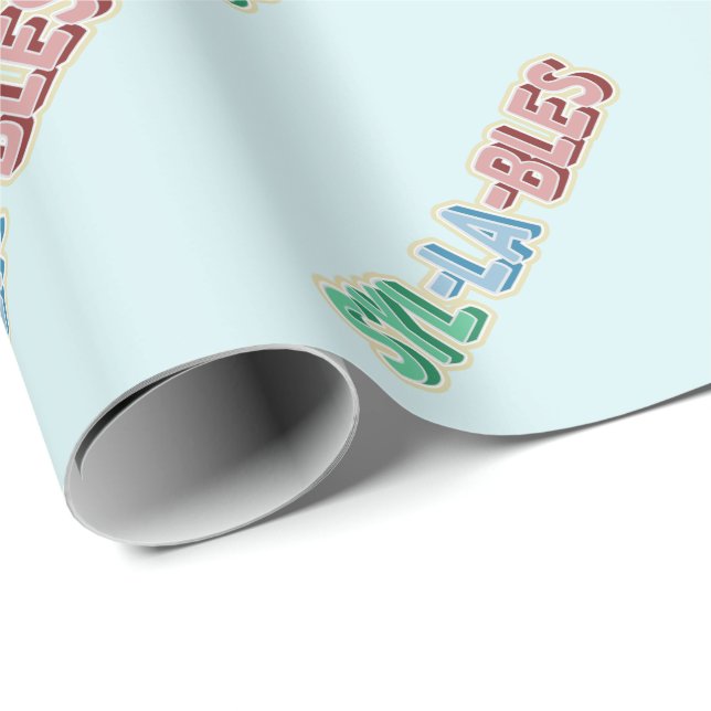 Papier Cadeau Topographie des syllabes (Coin rond)