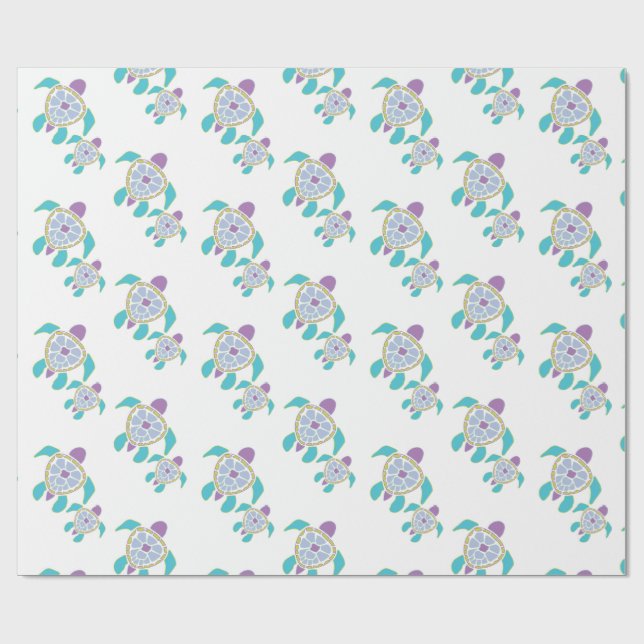 Papier Cadeau Tortue (Plat)